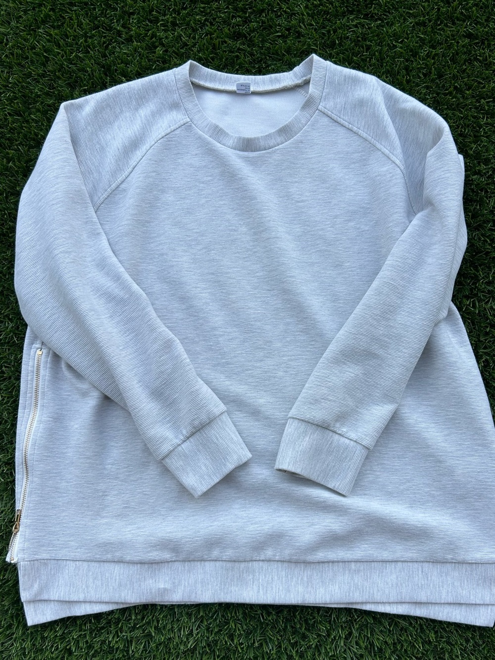 Anrabess Light Gray Elevated Sweatshirt
